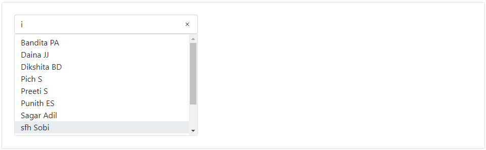 Blazor AutoComplete Component