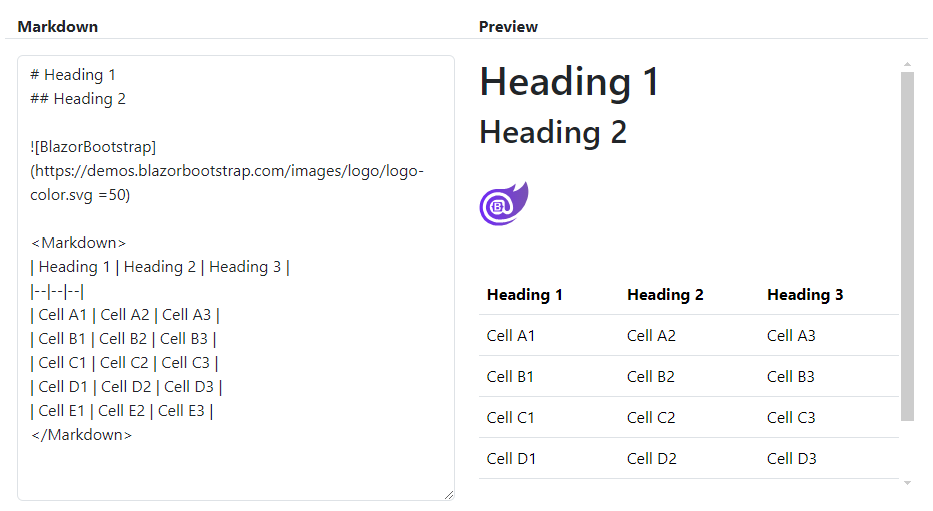 Blazor Markdown Component