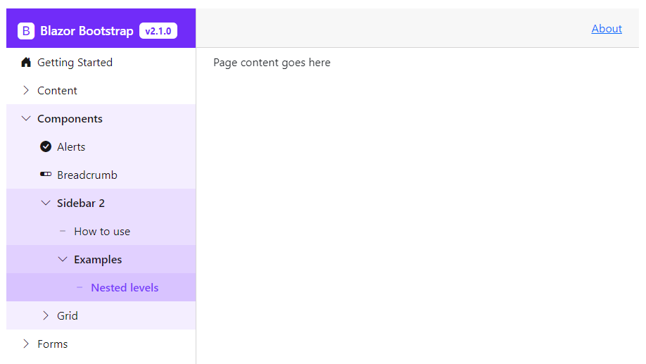 Blazor Sidebar2 Component