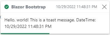 Blazor Toasts Component